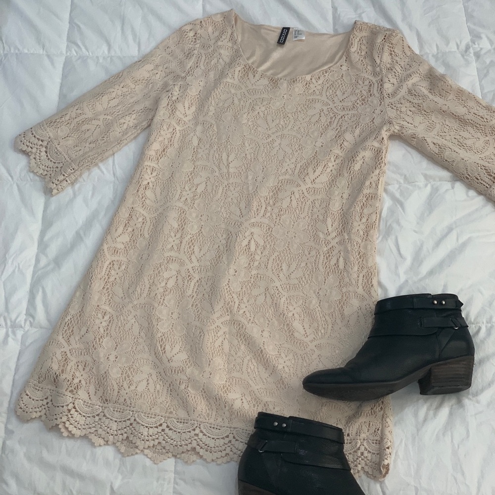 Divided by H&M lace mini shift dress